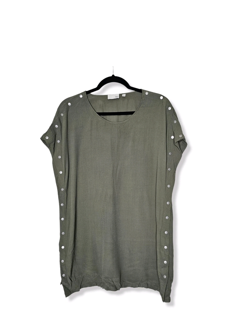 Wilfred Olive Short-Sleeve Tunic with Snaps